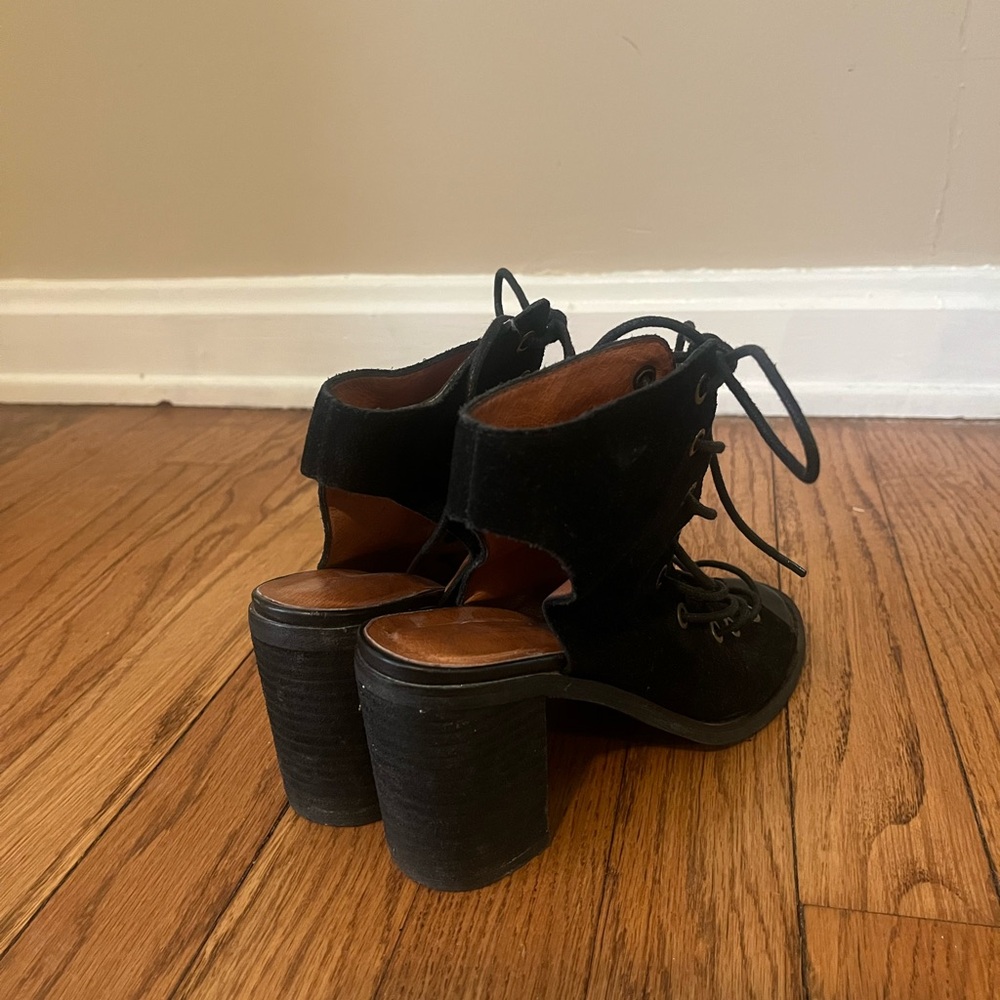 Jeffrey Campbell Suede Black Lace Up Heels